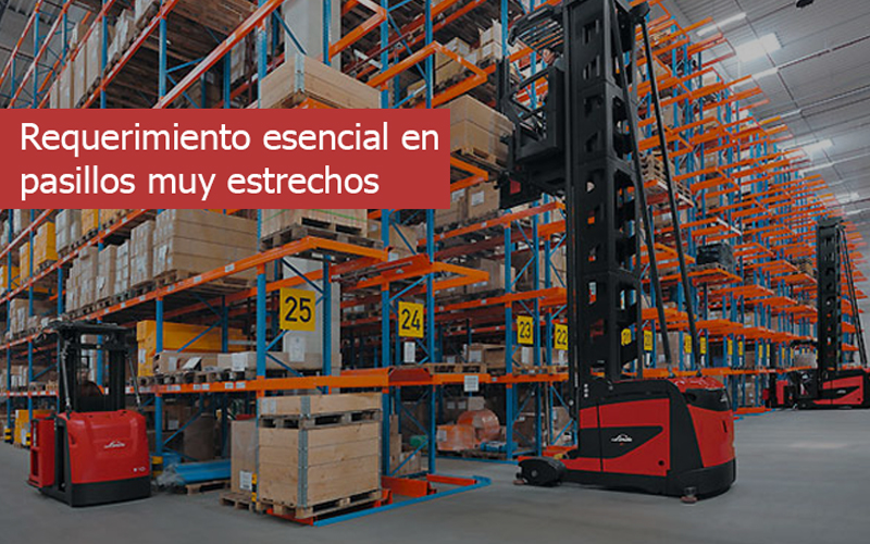 Centro de distribución con pasillo angosto (VNA)